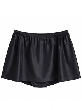 BODY I.D. Black Swim Skirt Skort Plus Size 3X Built in Brief Modest Flowy Beach